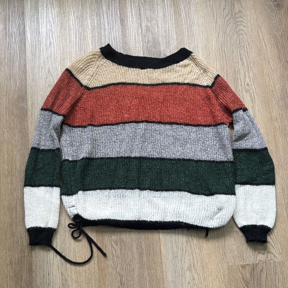 Striped Colorblock Women's Knit Sweater